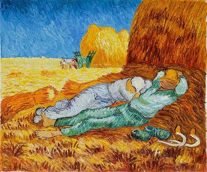 Noon: Rest From Work -  Vincent Van Gogh Oil Painting