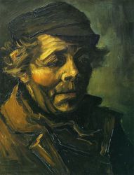 Head of a Peasant (study for -   Vincent Van Gogh Oil Painting