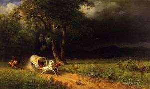 The Ambush II -   Albert Bierstadt Oil Painting
