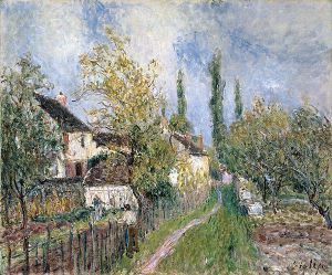 A Path at Les Sablons - Alfred Sisley Oil Painting