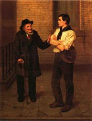 When I Was Young -   John George Brown Oil Painting