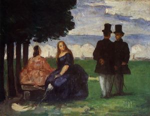 Promenade -  Paul Cezanne Oil Painting