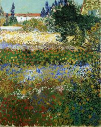 Garden with Flowers - Vincent Van Gogh Oil Painting