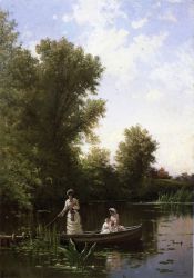 Boating in the Afternoon - Alfred Thompson Bricher Oil Painting