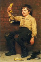 Banana Boy -   John George Brown Oil Painting