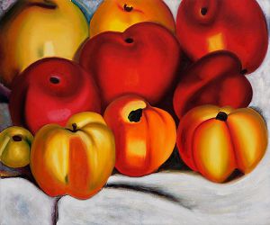 Apple Family II - Georgia O\'Keeffe Oil Painting,