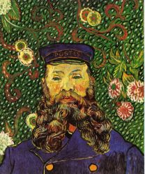 Portrait of the Postman Joseph Roulin -   Vincent Van Gogh Oil Painting