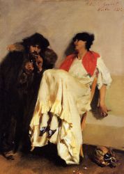 The Sulphur Match -  John Singer Sargent oil painting