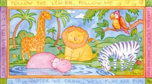 Drinking at the pond - Oil Painting Reproduction On Canvas