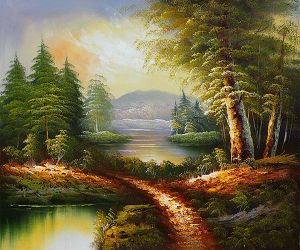 West Of The Rockies - Oil Painting Reproduction On Canvas