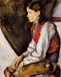 Boy in a Red Vest V - Oil Painting Reproduction On Canvas