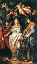 St Domitilla with St Nereus and St Achilleus -  Peter Paul Rubens Oil Painting