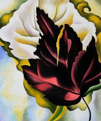 Pattern of Leaves -  Georgia O\'Keeffe Oil Painting