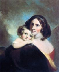 Mrs. Fitzgerald and Her Daughter Matilda -  Thomas Sully Oil Painting