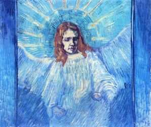 Half-Figure of an Angel (after Rembrandt) -  Vincent Van Gogh Oil Painting