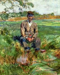 A Laborer at Celeyran - Henri De Toulouse-Lautrec Oil Painting