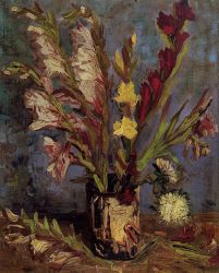Vase with Gladioli -  Vincent Van Gogh Oil Painting