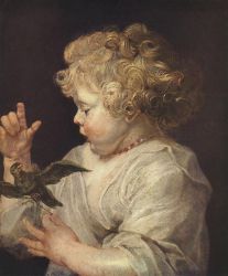 Boy with Bird - Peter Paul Rubens Oil Painting