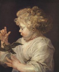 Boy with Bird -   Peter Paul Rubens Oil Painting