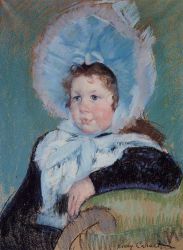 Dorothy in a Very Large Bonnet and a Dark Coat - Mary Cassatt Oil Painting