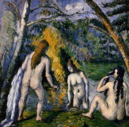 Three Bathers - Paul Cezanne Oil Painting