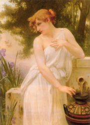 Beauty at the Well - Oil Painting Reproduction On Canvas