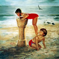 Beach Break -   Donald Zolan Oil Painting