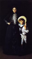 Mrs. Edward Davis and her Son, Livingston -  John Singer Sargent Oil Painting