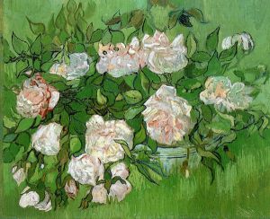 Still Life: Pink Roses - Vincent Van Gogh Oil Painting