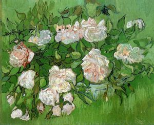 Still Life: Pink Roses -  Vincent Van Gogh Oil Painting