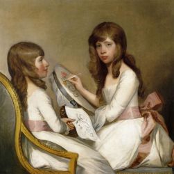 Anna Dorothea Foster and Charlotte Anna Dick -  Gilbert Stuart Oil Painting