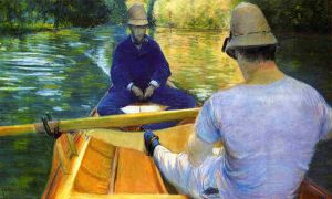 Boaters on the Yerres -   Gustave Caillebotte Oil Painting