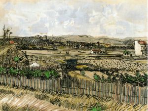 Harvest in Provence, at the Left Montmajour -  Vincent Van Gogh Oil Painting