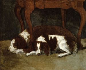 The Hunter Dogs -Gilbert Stuart Oil Painting