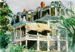 The Mansard Roof -  Edward Hopper Oil Painting