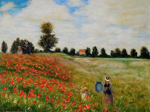 Poppy Field in Argenteuil -  Claude Monet Oil Painting