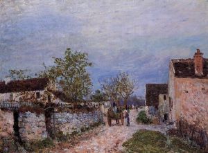 Street in Veneux -  Alfred Sisley Oil Painting