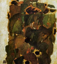 Sunflowers -   Egon Schiele Oil Painting