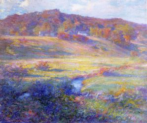 Turquoise, Rose and Gold -   Robert Vonnoh Oil Painting