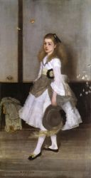 Harmony in Grey and Green: Miss Cicely Alexander - James Abbott McNeill Whistler Oil Painting