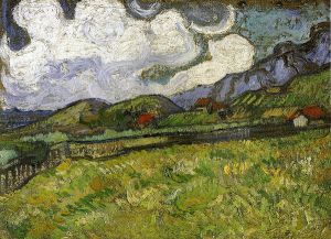 Wheat Field behind Saint-Paul Hospital with a Reaper II - Vincent Van Gogh Oil Painting