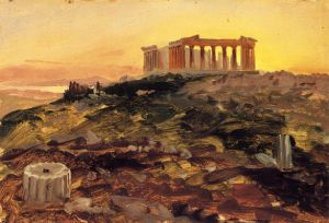 The Parthenon from the Southeast -   Frederic Edwin Church Oil Painting