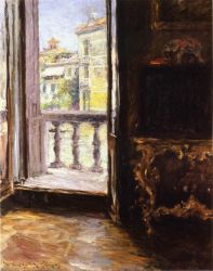 A Venetian Balcony -   William Merritt Chase Oil Painting