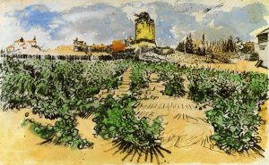 The Mill of Alphonse Daudet at Fontevieille - Vincent Van Gogh Oil Painting