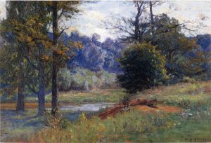 Along the Creek -   Theodore Clement Steele Oil Painting