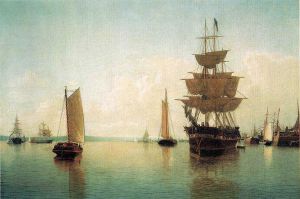 East River Off Lowr Manhattan -  William Bradford Oil Painting