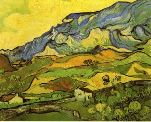 Les Alpilles, Mountain Landscape near South-Reme -  Vincent Van Gogh Oil Painting