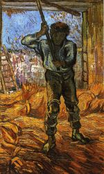 The Thresher (after Millet) -  Vincent Van Gogh Oil Painting