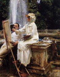 The Fountain, Villa Torlonia, Frascati, Italy -  John Singer Sargent oil painting