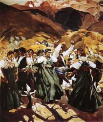 The Jota (Aragon) - Joaquin Sorollay Bastida Oil Painting